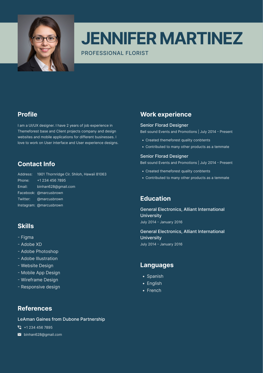 Resume Template Sierra